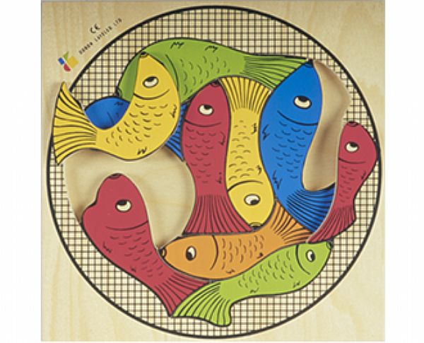 פאזל דו צדדי דגים ברשת